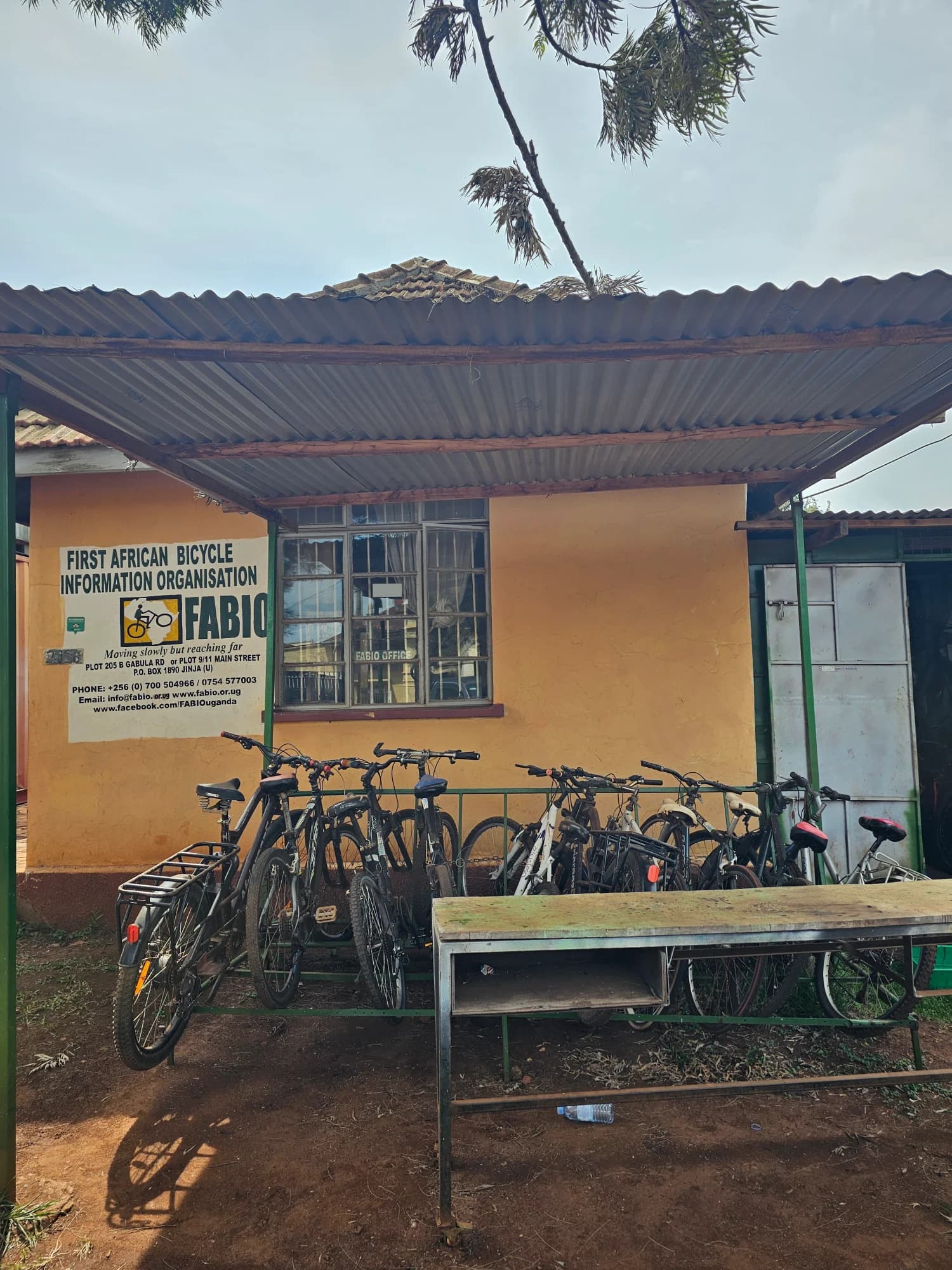 Fabio innovation hub and bicycles for hire in Jinja
